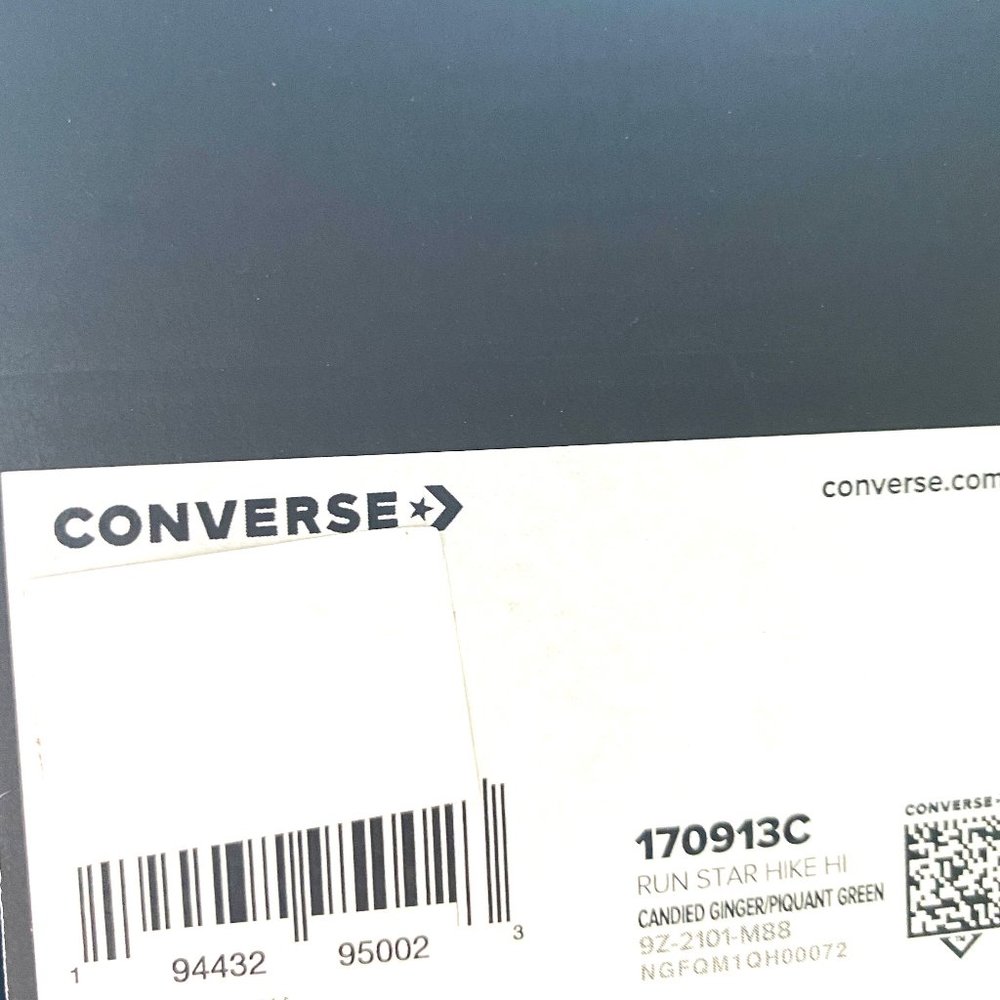 Converse 170913C Men's Run Star Hike High Candied Ginger Piquant Green Sneakers - Picture 9 of 9